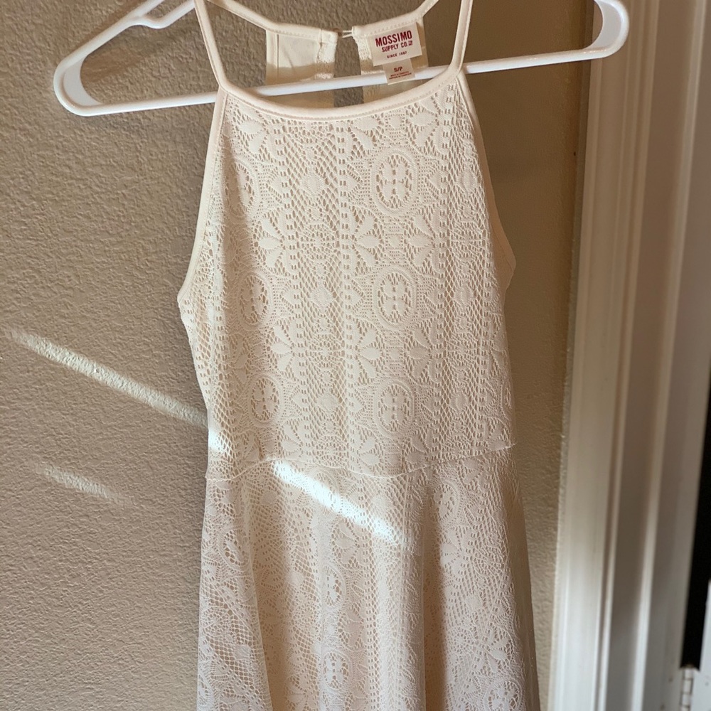 Lace detail racerback with keyhole dress